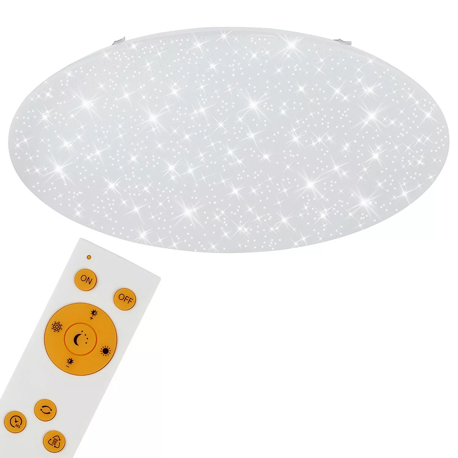 Trio LED-Deckenleuchte Nagano mit Sternenhimmel Ø 79 cm Weiß günstig online kaufen