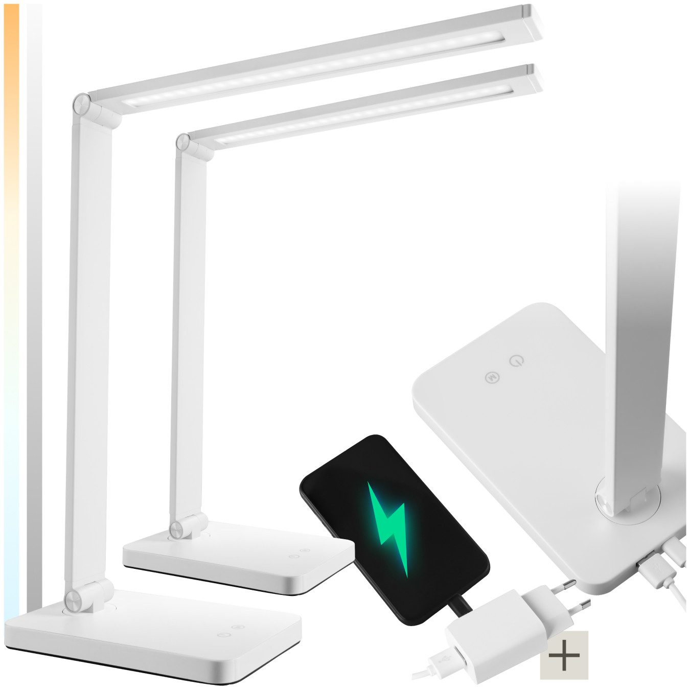 tectake Schreibtischlampe Novaly, Dimmbar, nicht relevant, günstig online kaufen