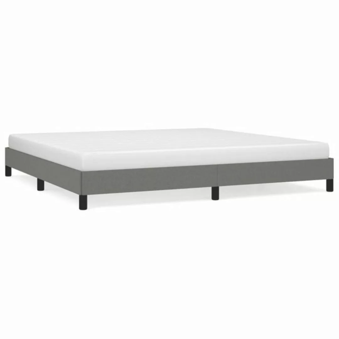 furnicato Bett Bettgestell Dunkelgrau 200x200 cm Stoff günstig online kaufen