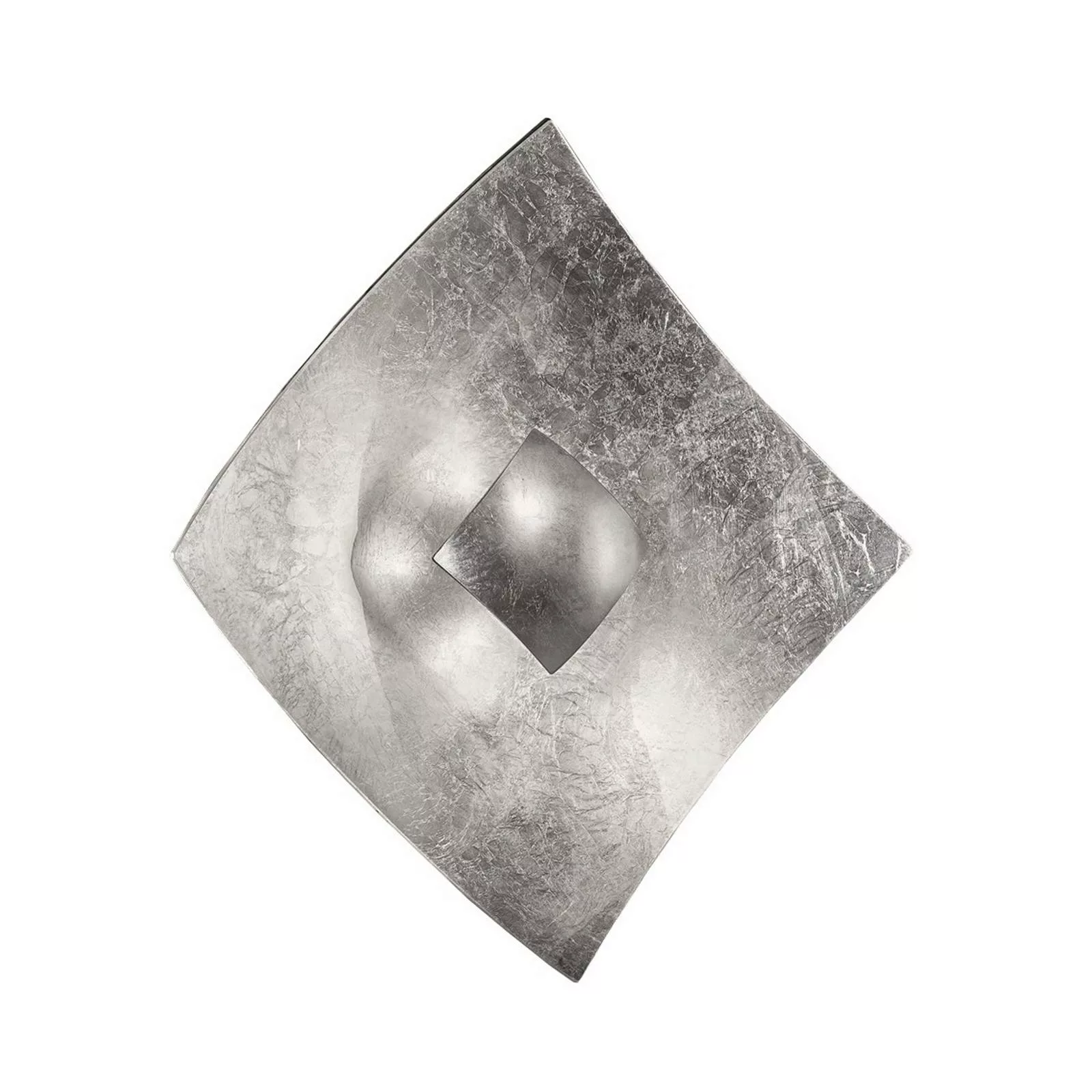 Wandleuchte Quadrangolo in Silber, 18 x 18 cm günstig online kaufen
