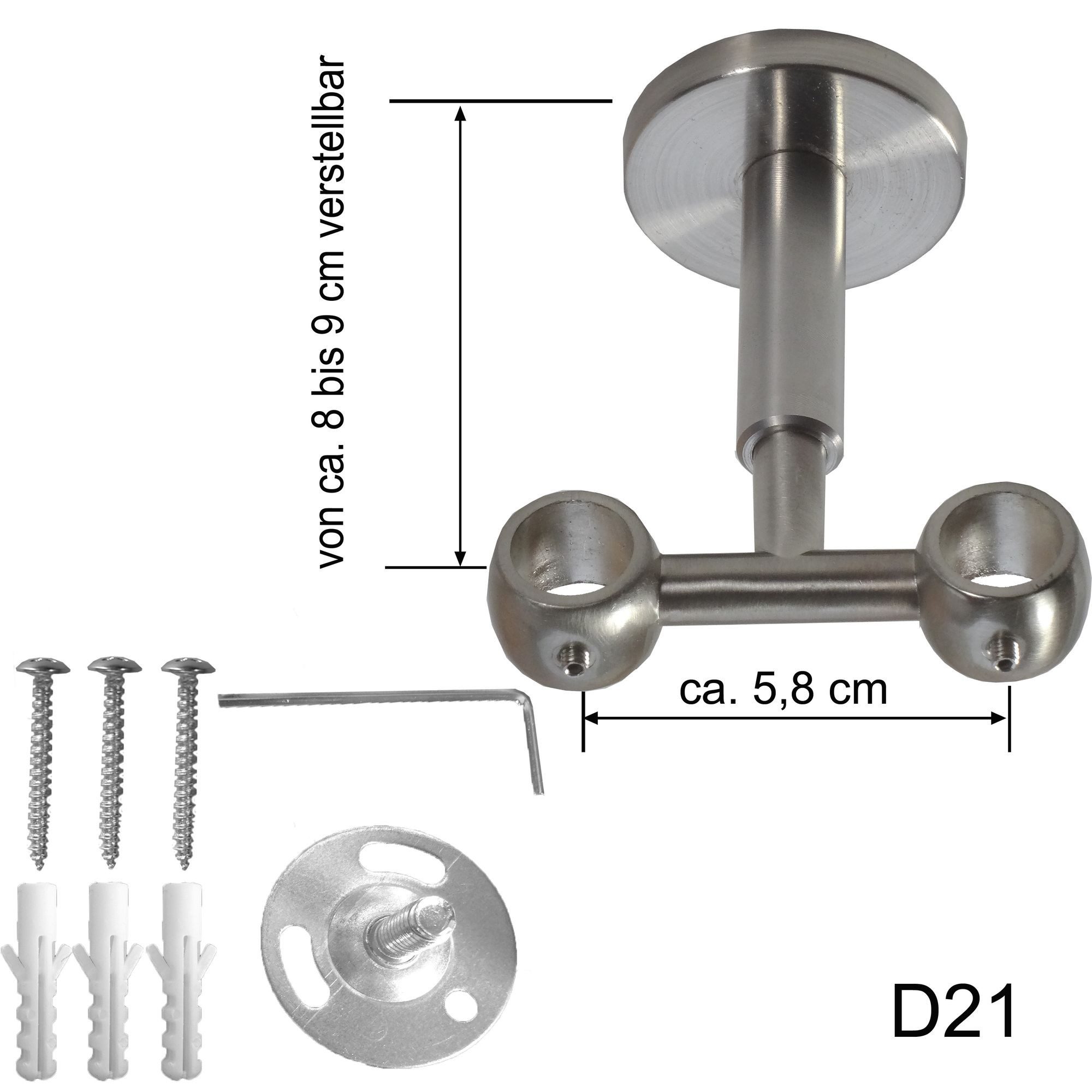 BASIT Gardinenstange Rohr Edelstahl 16 mm günstig online kaufen