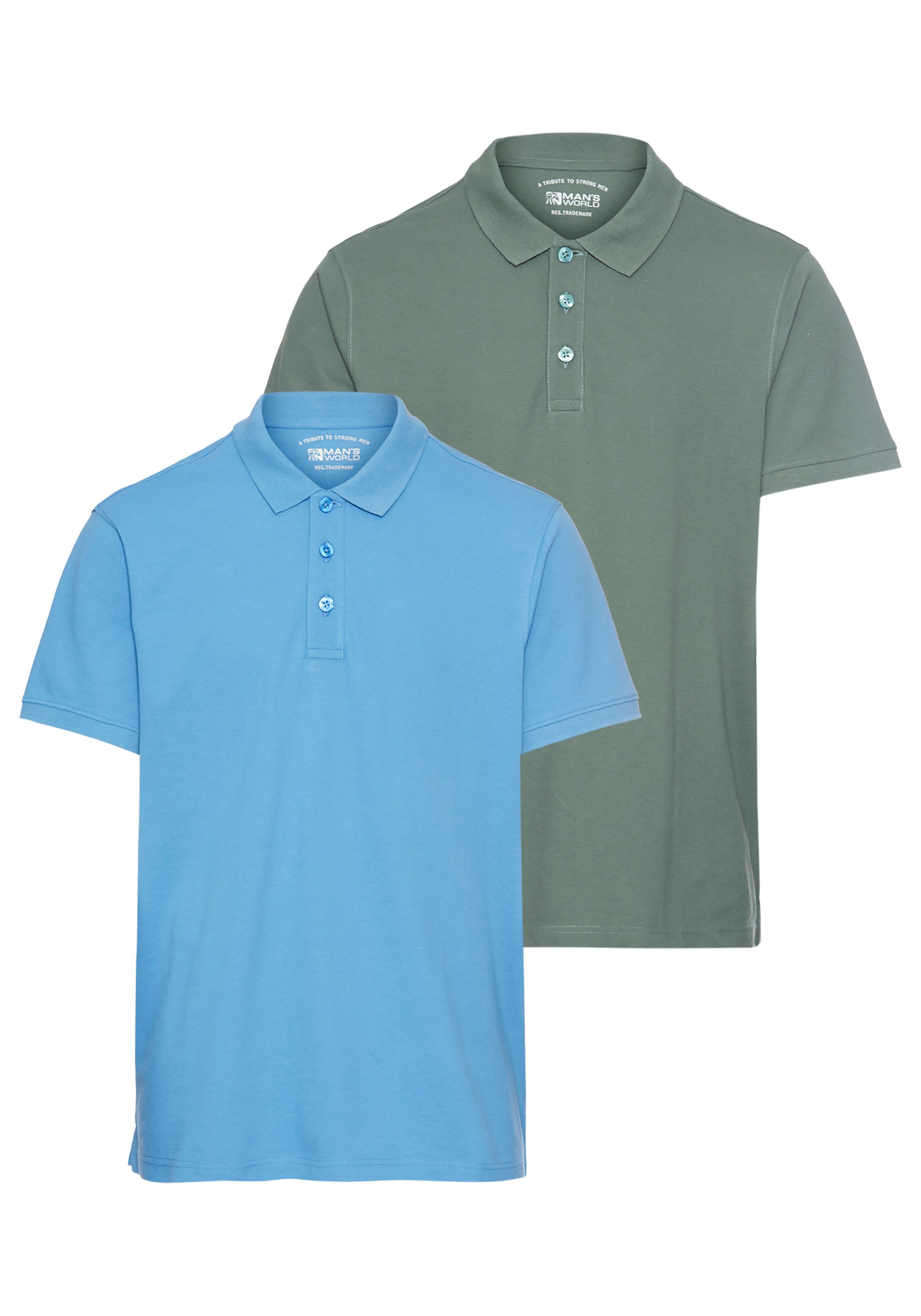 Man's World Poloshirt (2-er Pack) in günstig online kaufen