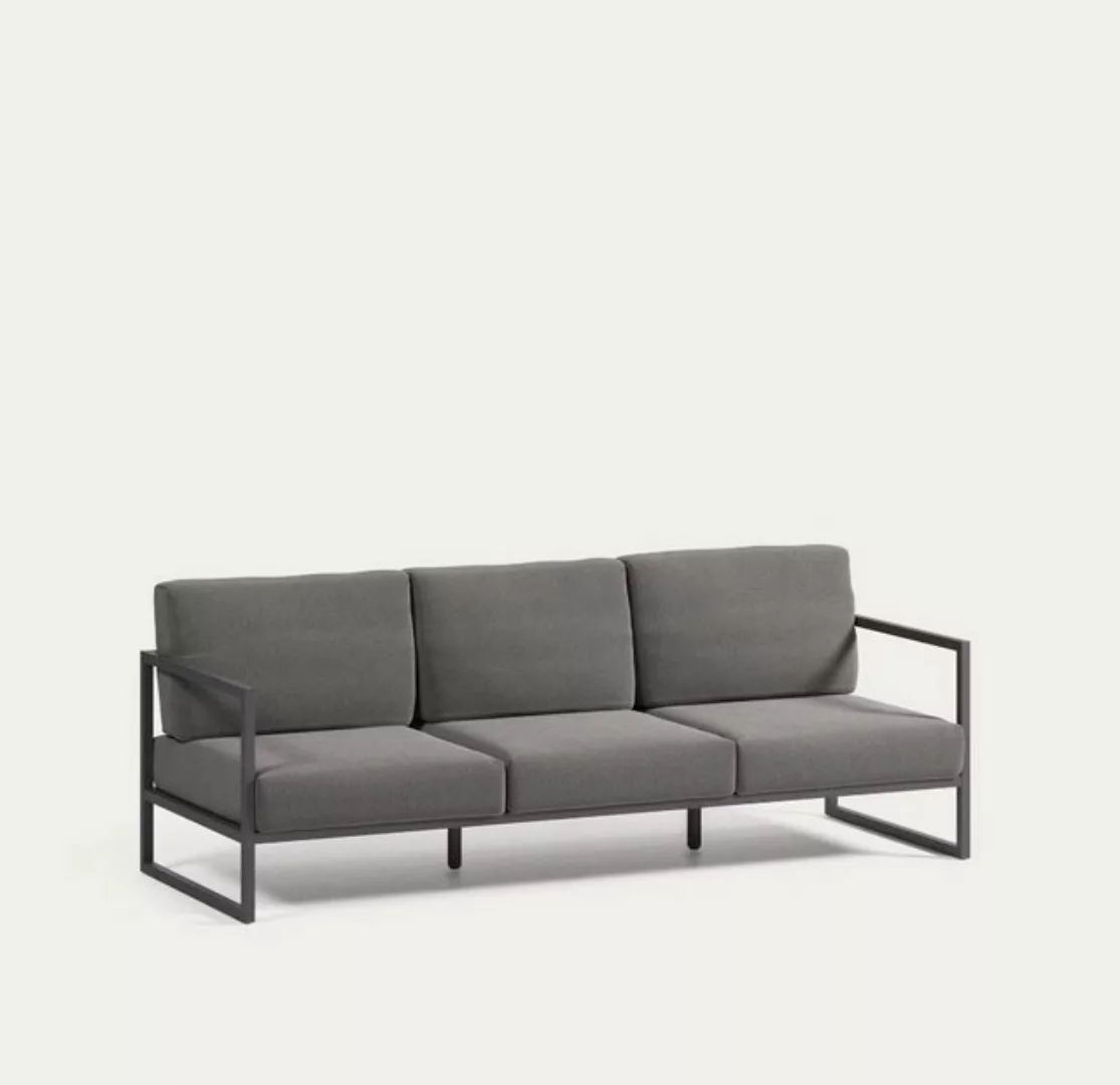 Natur24 Sofa 3- Sitzer Sofa Comova 225 x 85 x 85 cm Dunkelgrau Sitzgelegenh günstig online kaufen