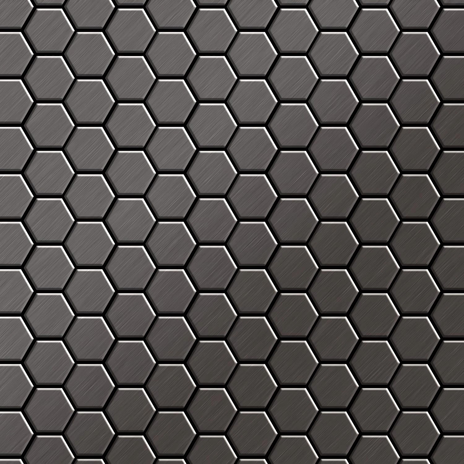 ALLOY Mosaik Fliese Massiv Metall Titan Gebürstet Dunkelgrau 1,6mm Stark Ho günstig online kaufen