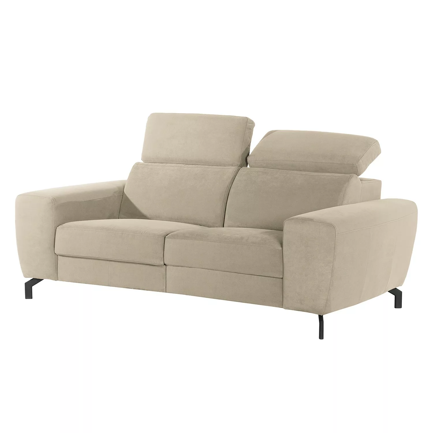 home24 loftscape Sofa Opia 2-Sitzer Granit Microfaser 196x78x108 cm günstig online kaufen