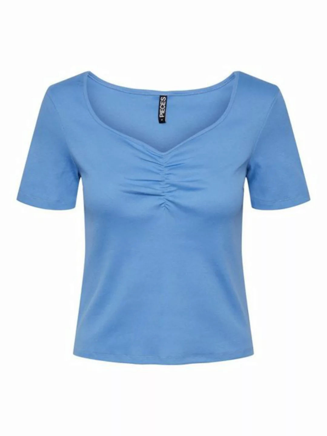pieces T-Shirt TANIA (1-tlg) Drapiert/gerafft günstig online kaufen