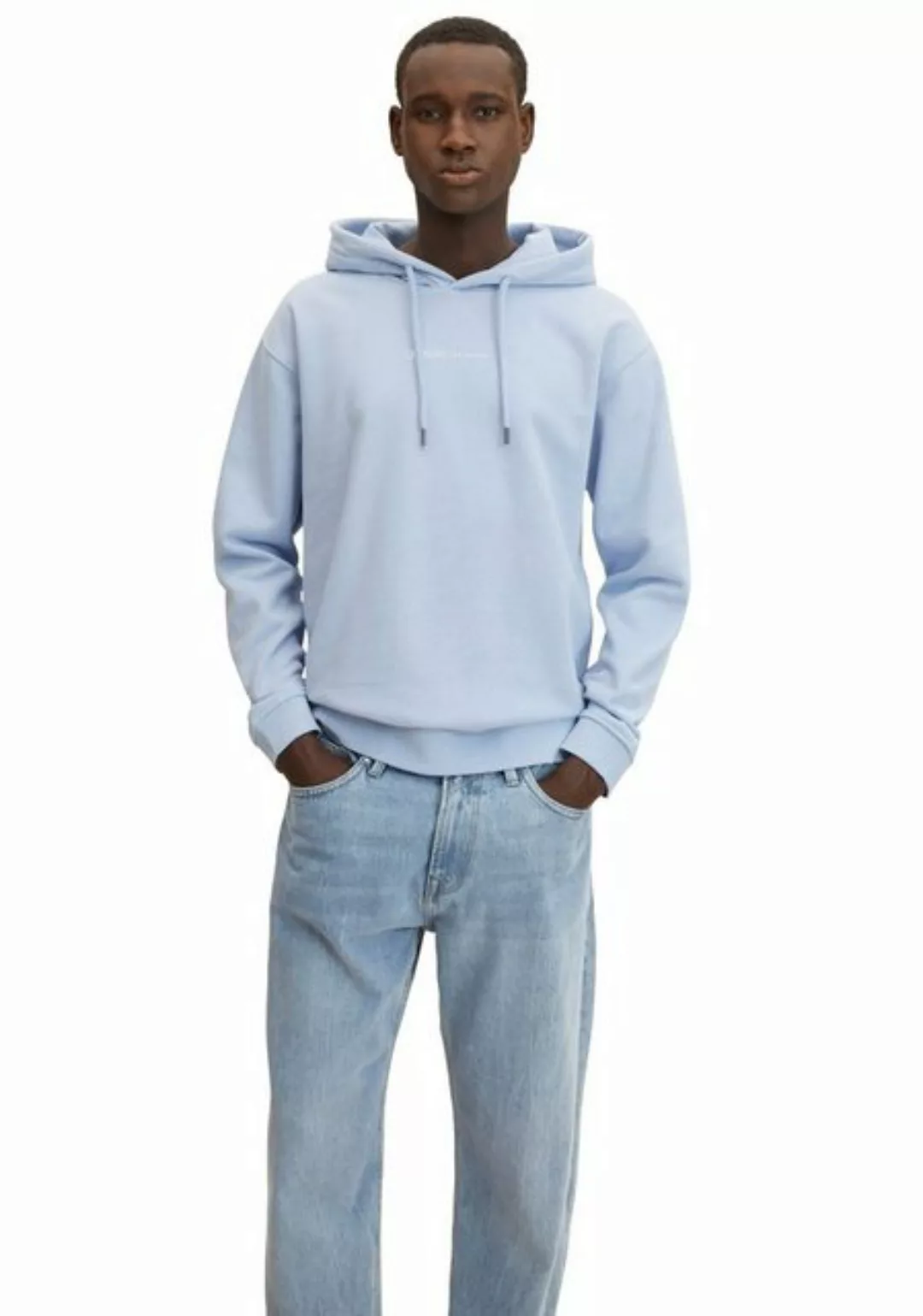 Tom Tailor Denim Herren Hoodie Kapuzenpullover PRINT - Regular Fit günstig online kaufen