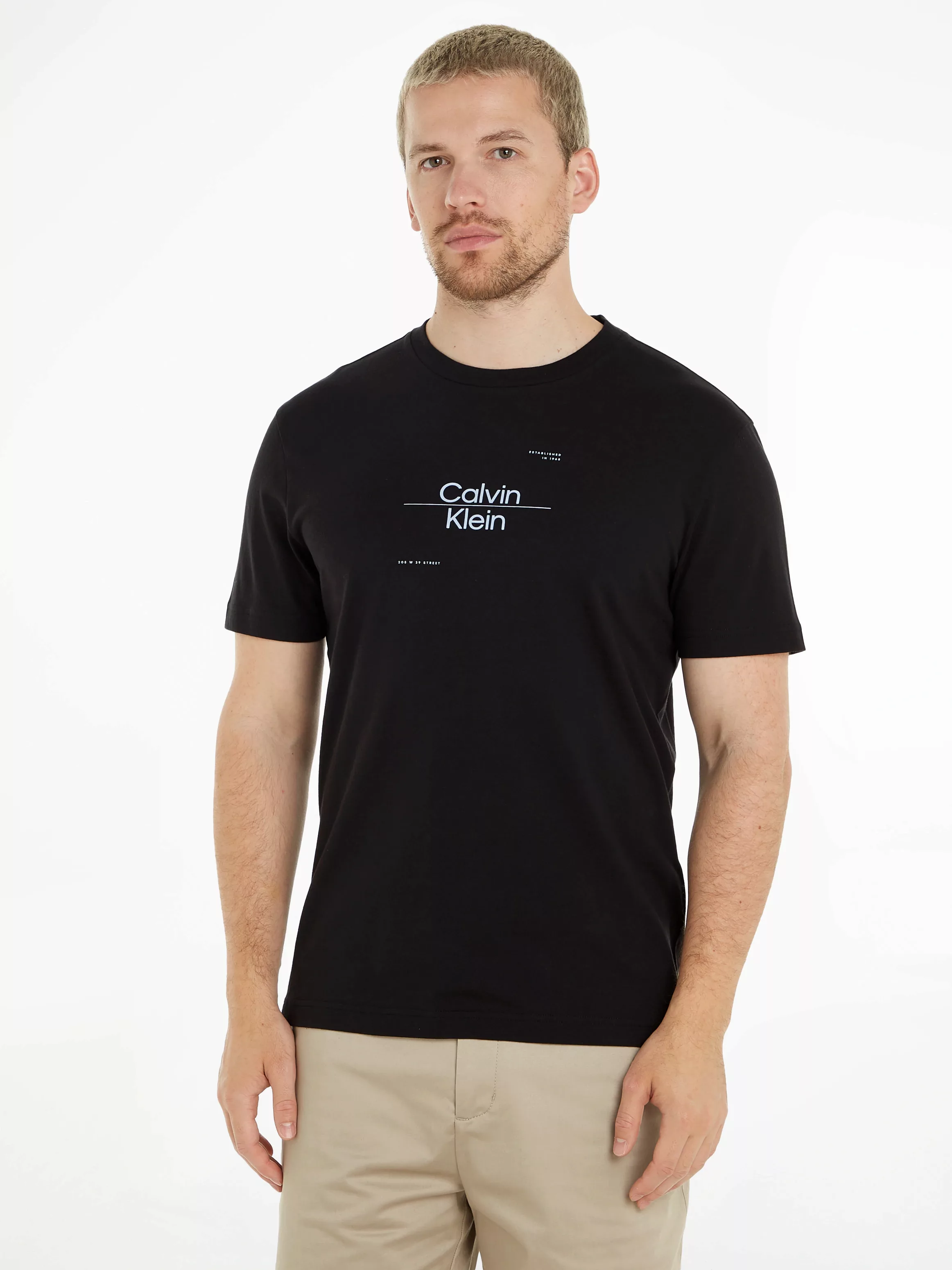 Calvin Klein T-Shirt "OPTIC LINE LOGO T-SHIRT" günstig online kaufen