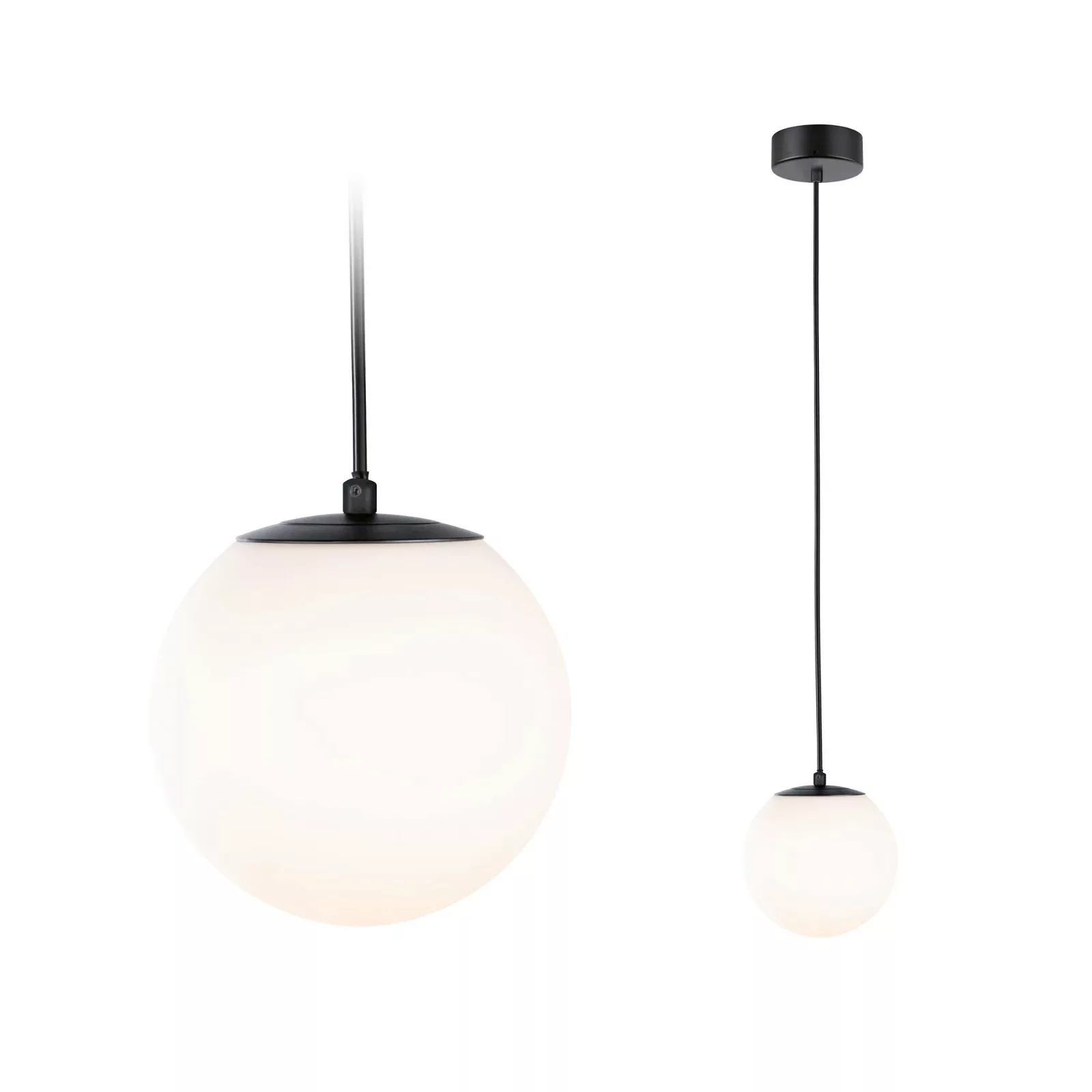 LED Pendelleuchte Gove in Schwarz-matt und Weiß 9W 900lm IP44 günstig online kaufen