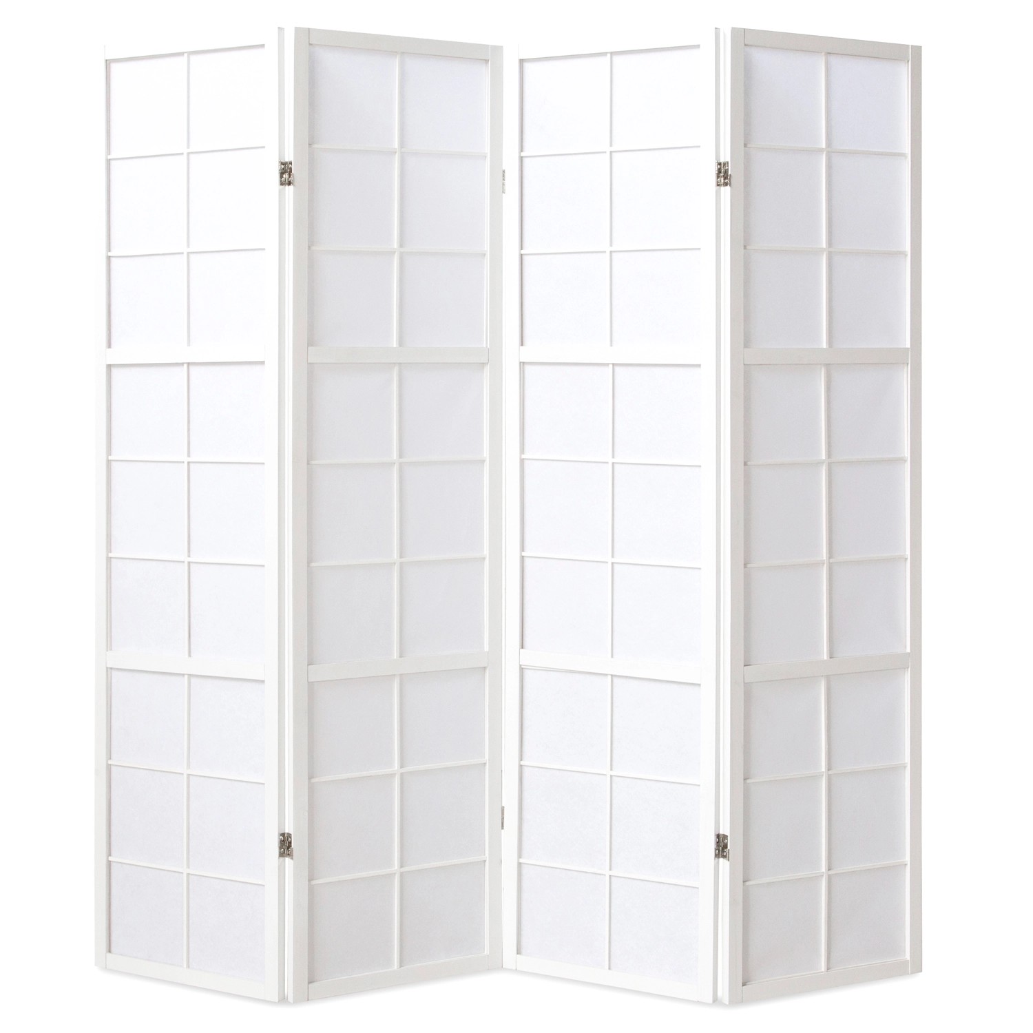 Homestyle4u 4-tlg. Paravent Shoji in Weiß 176x175 cm 438 günstig online kaufen
