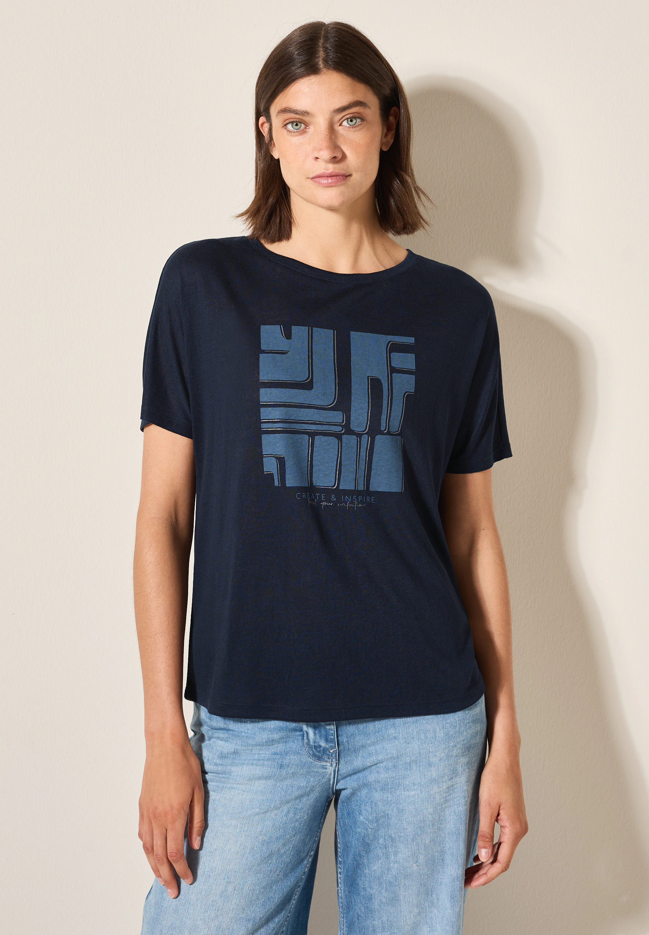 Cecil Print-Shirt, mit U-Boot-Ausschnitt günstig online kaufen