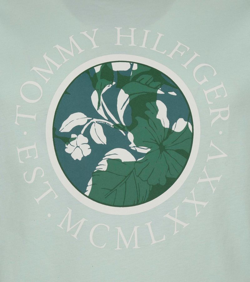 Tommy Hilfiger T-shirt Hellgrün Logo  - Größe XL günstig online kaufen