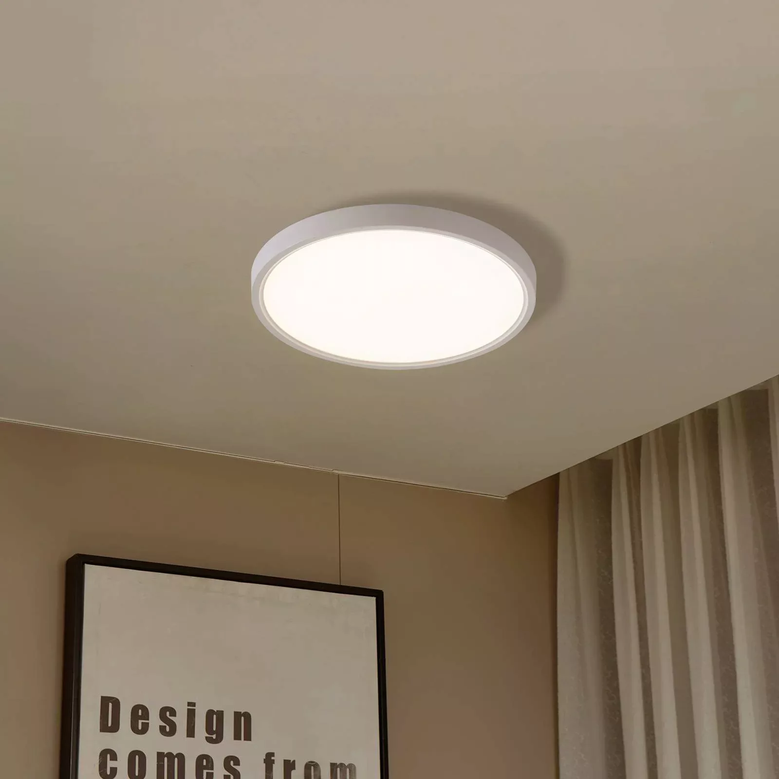 Lindby Smart-LED-Deckenleuchte Deika, Ø 40 cm, weiß, Tuya günstig online kaufen