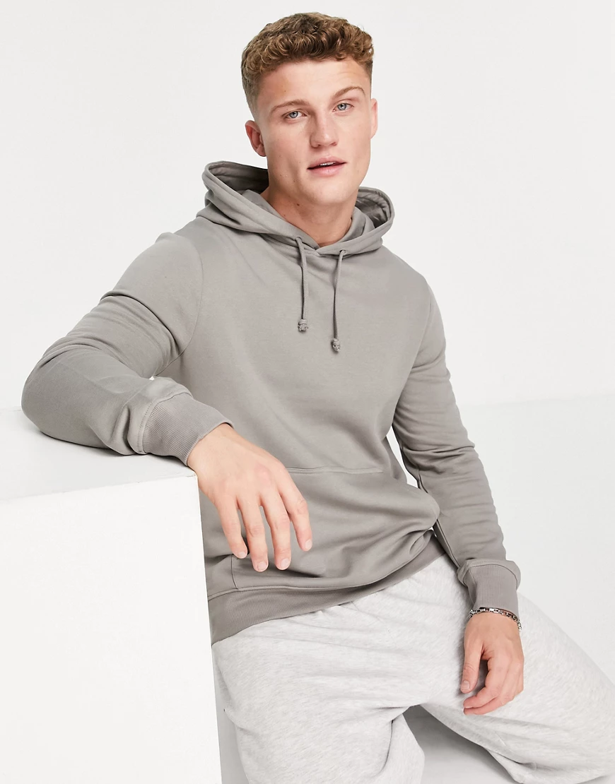 New Look – Kapuzenpullover in Hellgrau günstig online kaufen