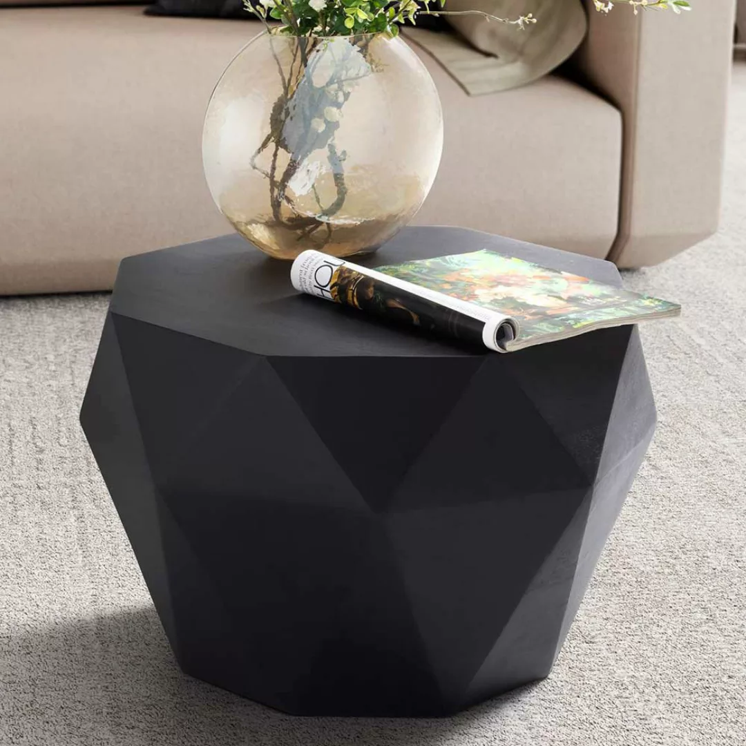 Designercouchtisch Salontisch in Schwarz aus Mangobaum Massivholz günstig online kaufen