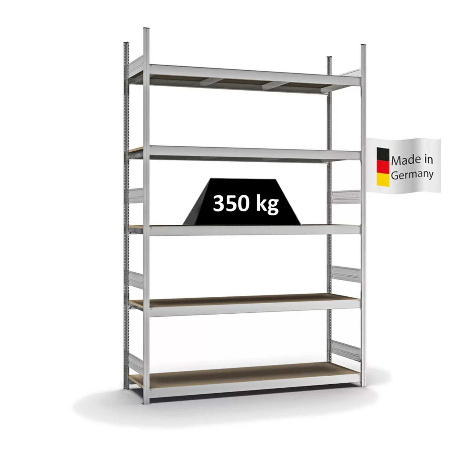 PROREGAL Weitspannregal Stecksystem T-Profil Grundregal HxBxT 300x200x50 cm günstig online kaufen