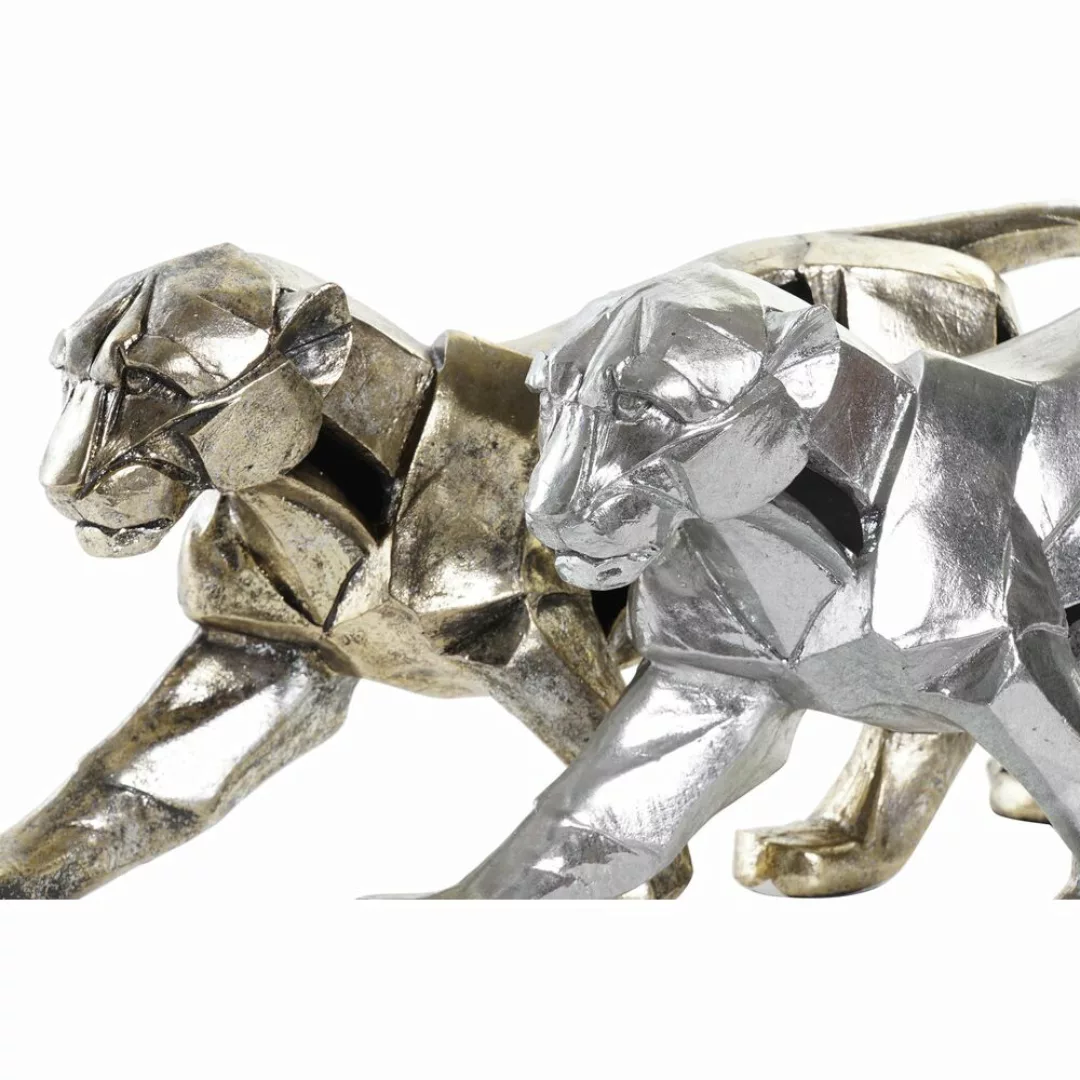 Deko-figur Dkd Home Decor Silberfarben Golden Harz Panther (46,5 X 10 X 18 günstig online kaufen