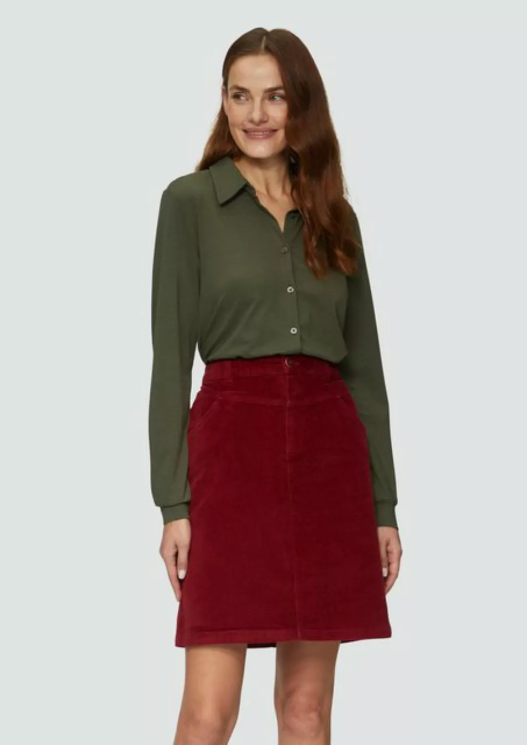 s.Oliver Langarmshirt Hemdbluse aus Jersey günstig online kaufen