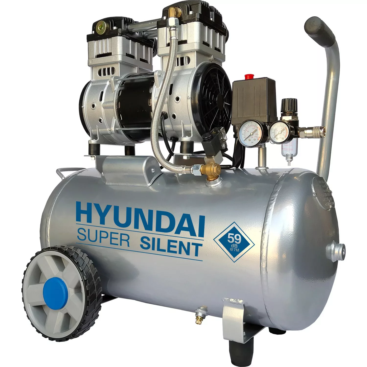 Hyundai Silent Kompressor SAC55753 Ölfrei 50 L 8 Bar 1.5 kW günstig online kaufen