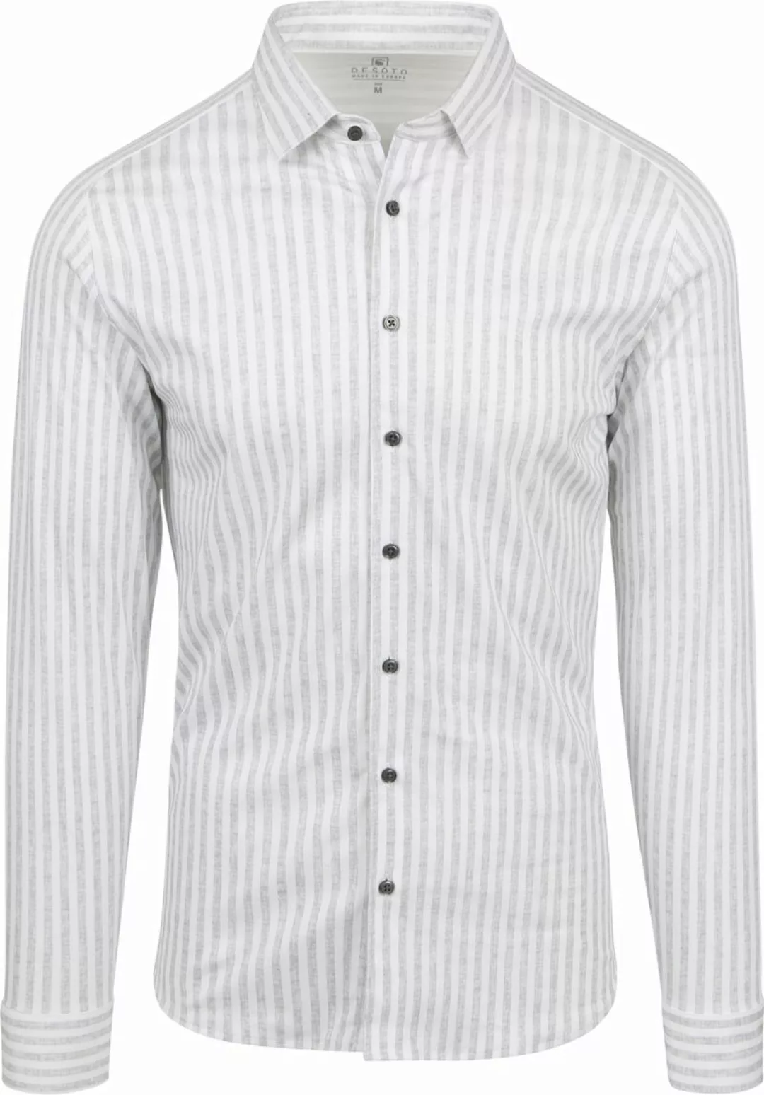 DESOTO Hemd Kent Optics Streifen Grau - Größe M günstig online kaufen