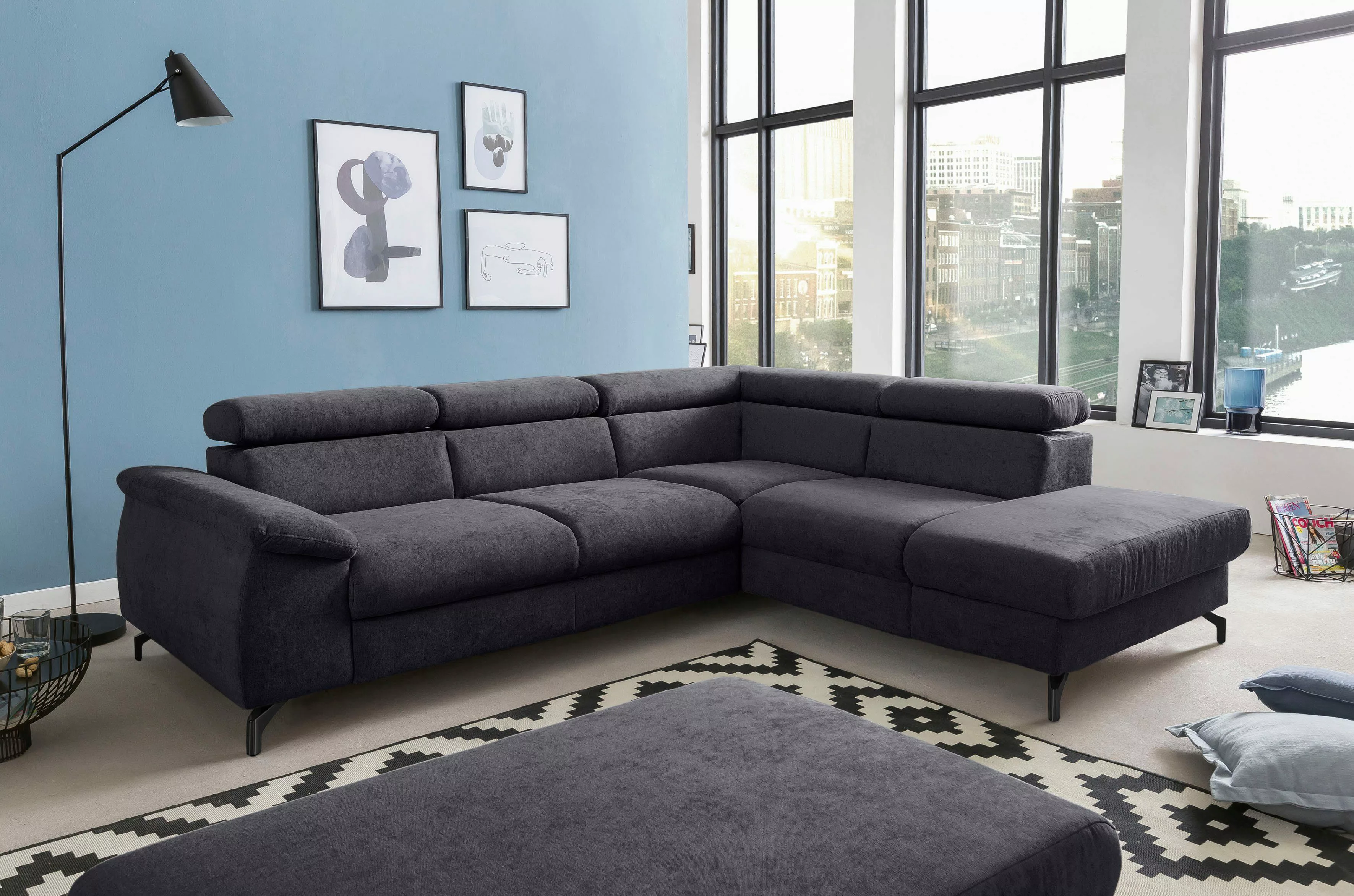 COTTA Polstergarnitur "Komaris L-Form", (Set), Set bestehend aus: Ecksofa m günstig online kaufen