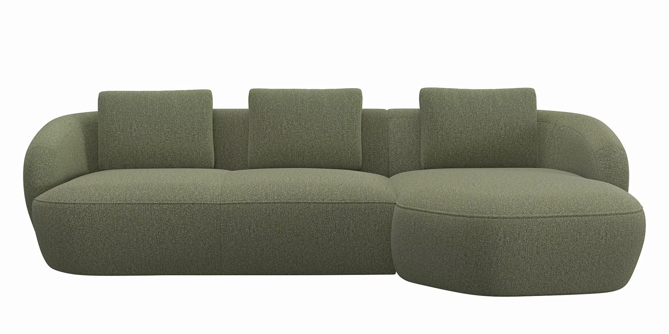 FLEXLUX Wohnlandschaft "Torino, rund, L-Form, Sofa-Ecke mit Recamiere, Long günstig online kaufen