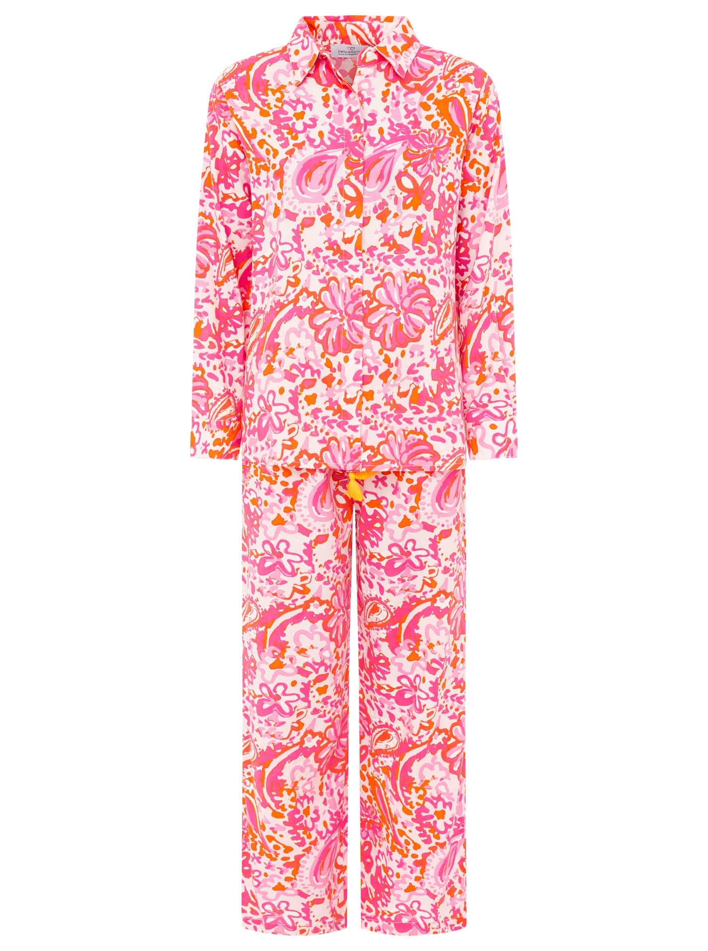 Zwillingsherz Shirtbluse ""Happy Paisley"", Viskose Set mit pinkem Paisley günstig online kaufen