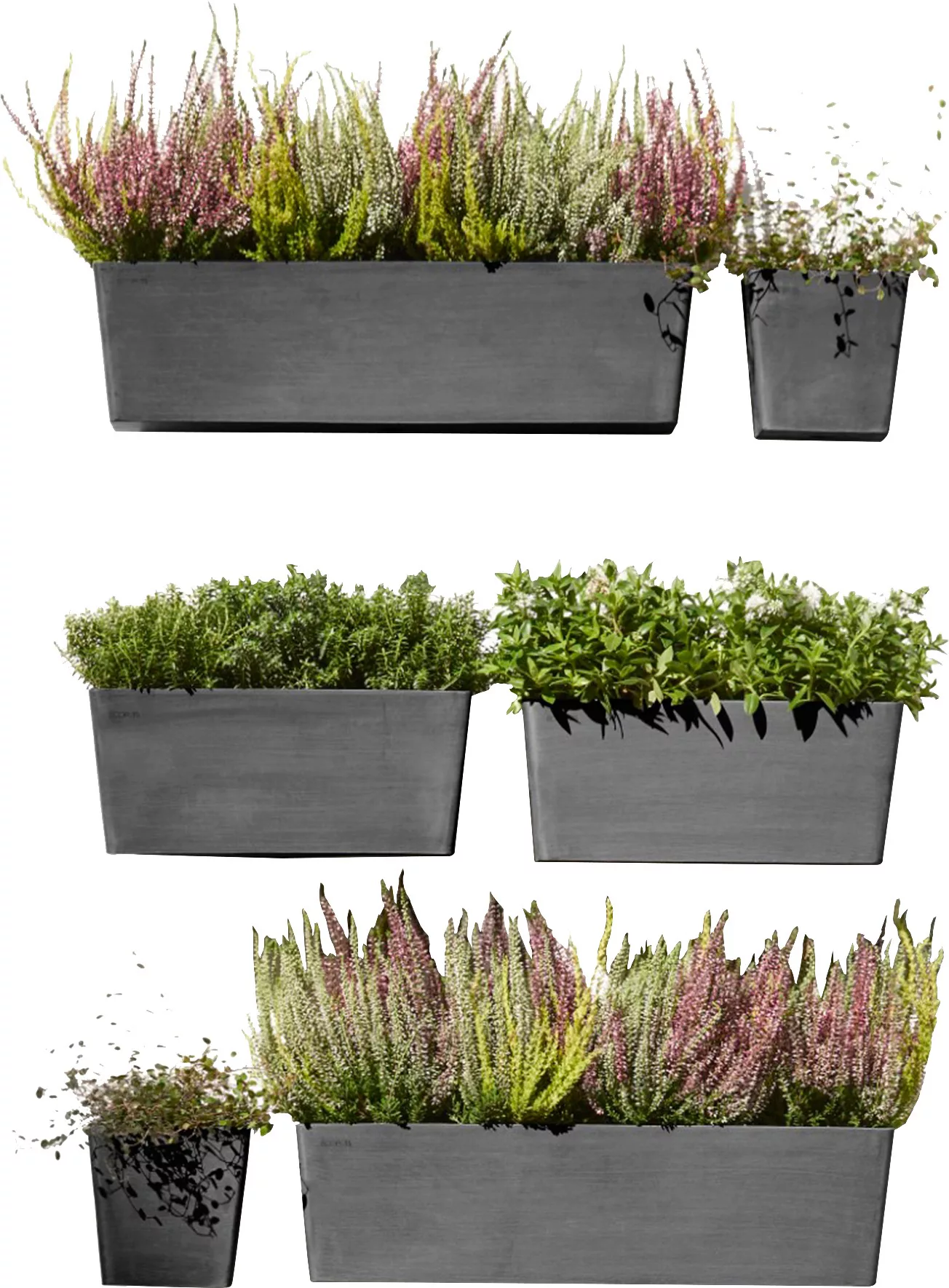 ECOPOTS Blumentopf "Manhattan Wall 35 Dunkelgrau", für innen und außen: fro günstig online kaufen