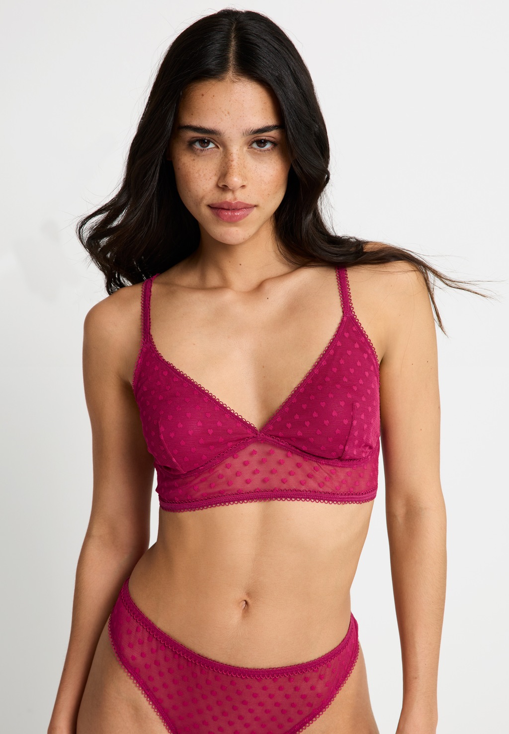 LSCN by LASCANA Bralette, aus leicht transparentem Herzchen-Mesh günstig online kaufen