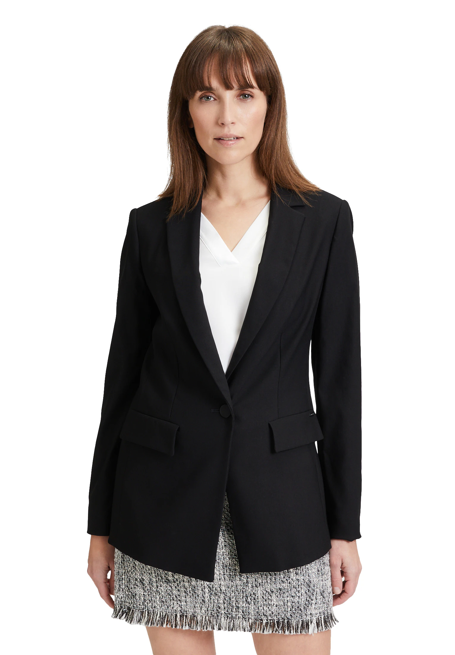 Betty&Co Longblazer Betty & Co Businessblazer mit Taschen Nahtführung günstig online kaufen