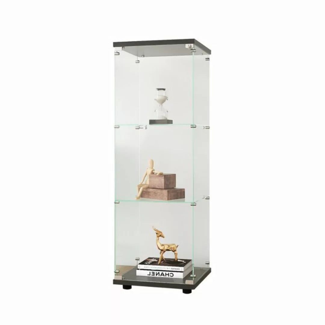 FUROKOY Standvitrine vertikale Glasvitrine, stabil, Vielseitig, Transparent günstig online kaufen
