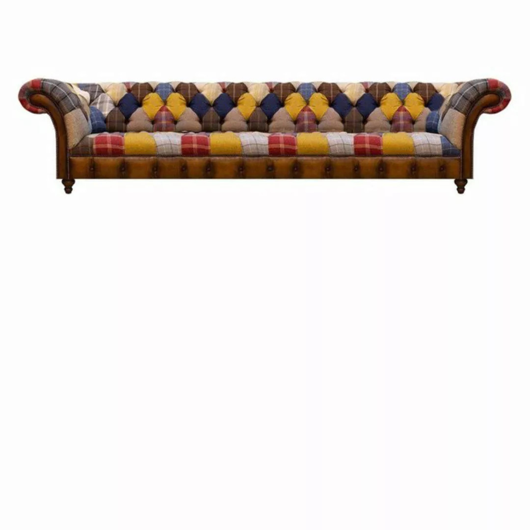 JVmoebel Chesterfield-Sofa Mehrfarbig Textil Sofas Set 3tlg Polstermöbel Co günstig online kaufen