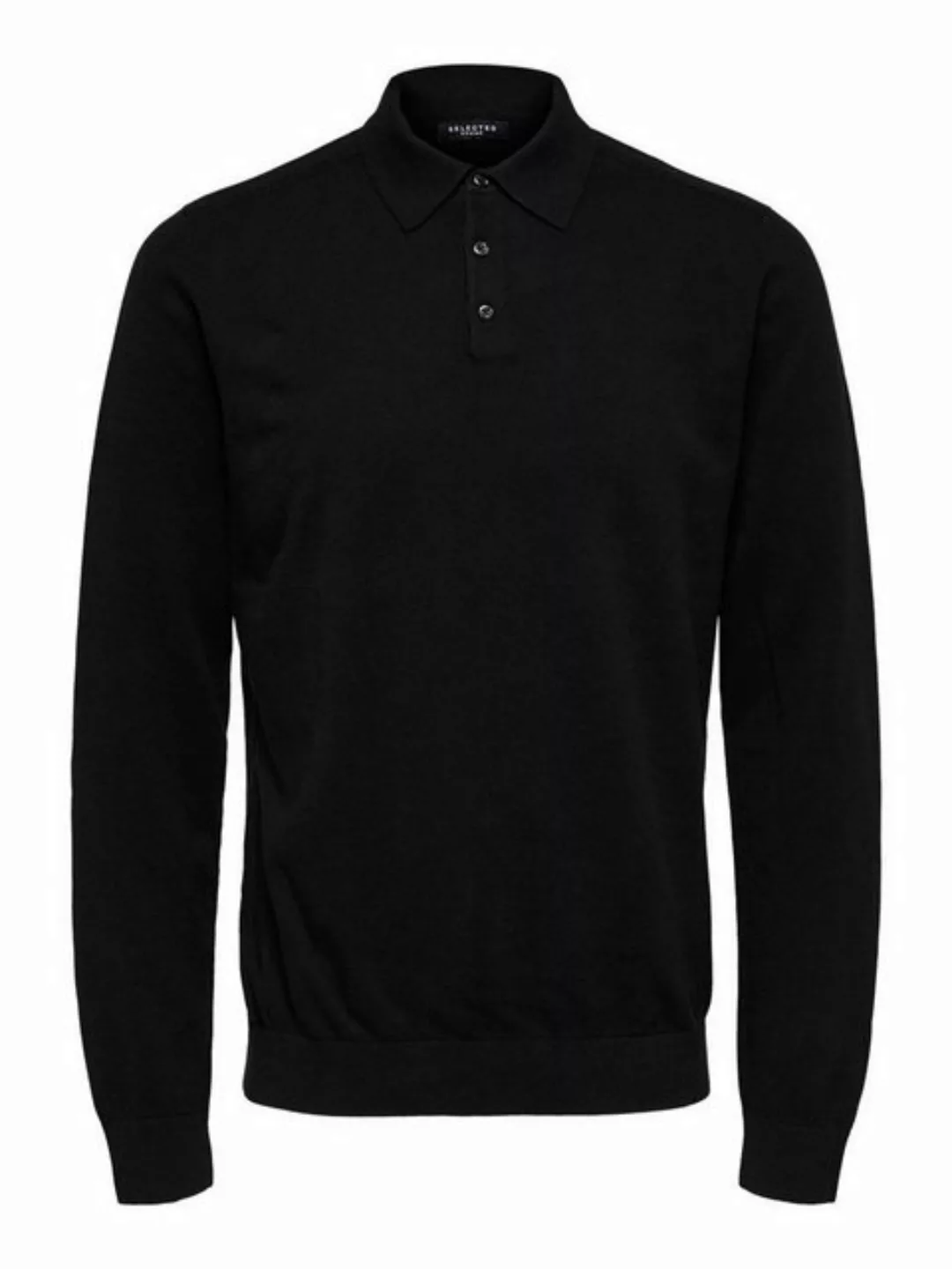 SELECTED HOMME Sweatshirt SLHBERG LS KNIT POLO NOOS günstig online kaufen