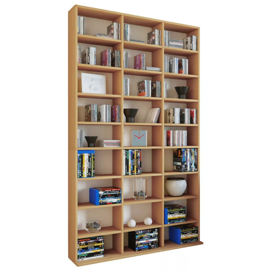 VCM Holz CD DVD Standregal Bücherregal Medienregal Raumteiler Deko Regal Me günstig online kaufen