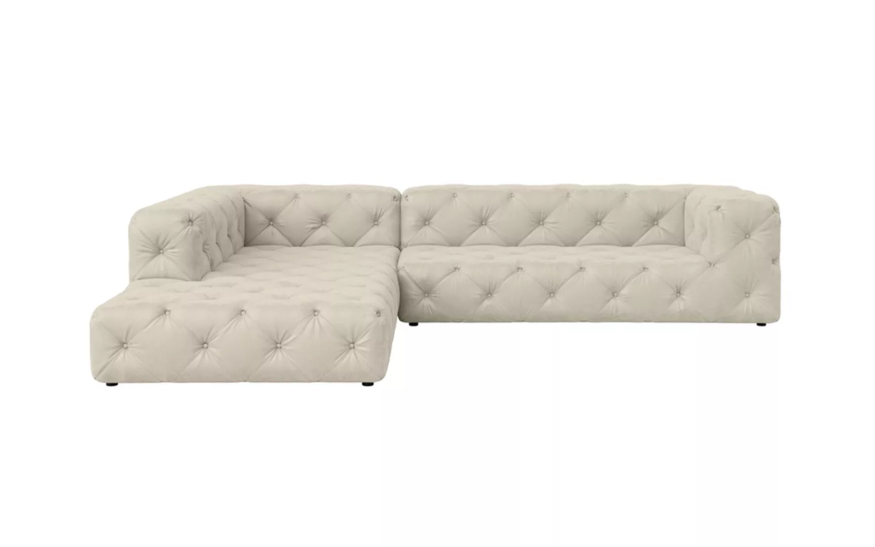 Places of Style Ecksofa "FOLLINA", L-Form, mit klassischer Chesterfield-Kno günstig online kaufen