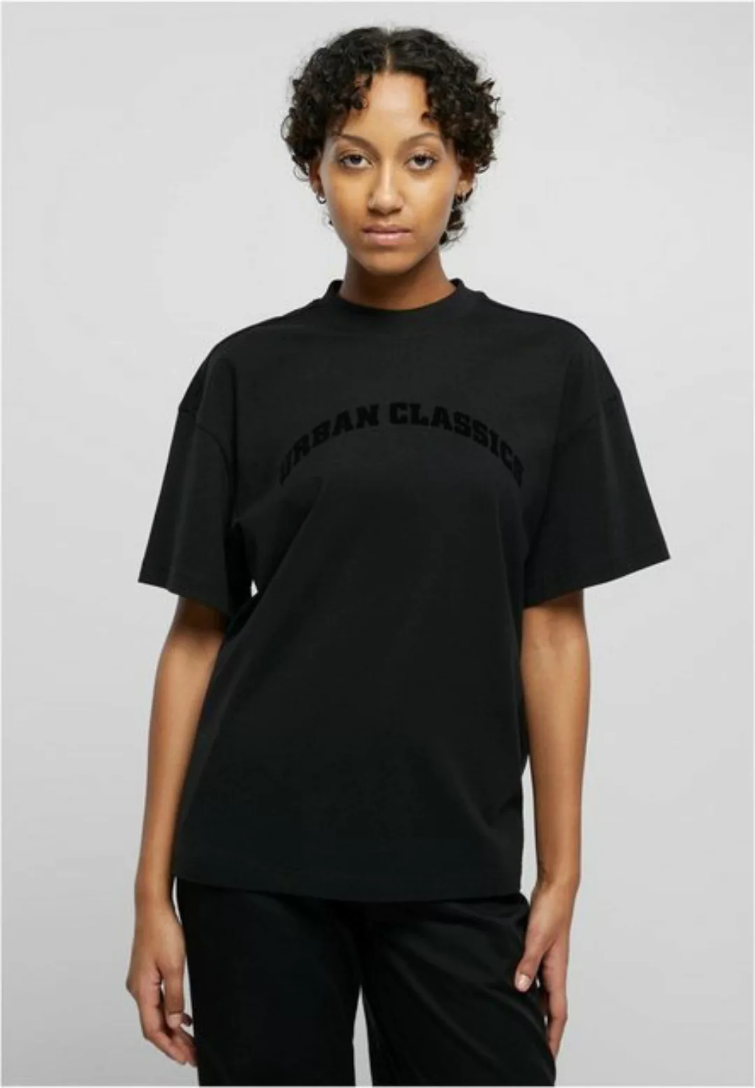 URBAN CLASSICS T-Shirt Ladies Oversized Flock Tee günstig online kaufen