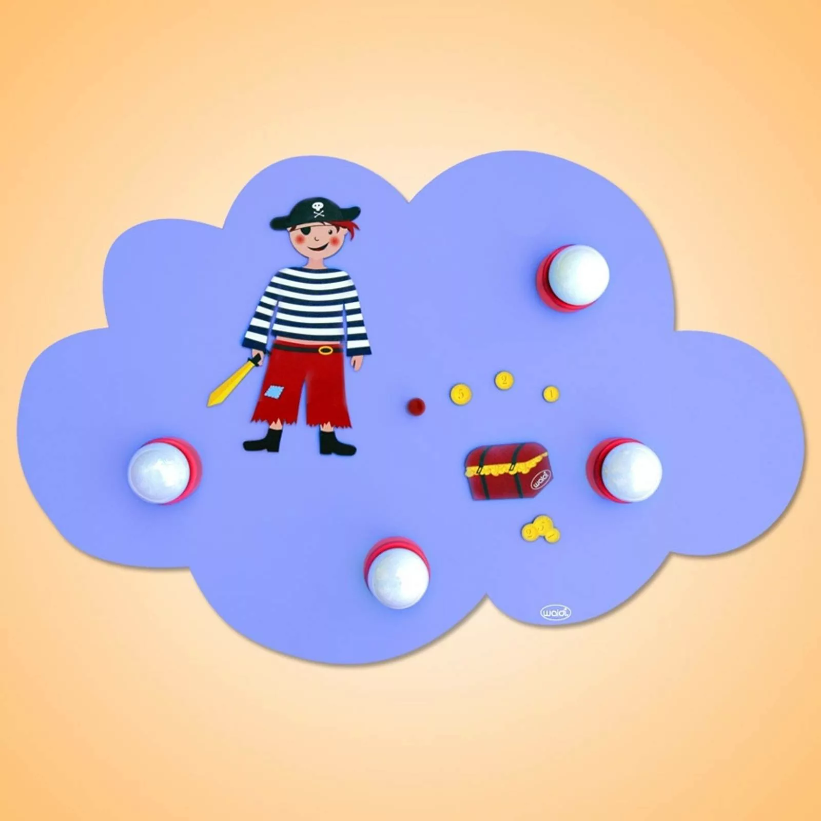 Deckenleuchte Pirat als Wolke, 4-flammig günstig online kaufen
