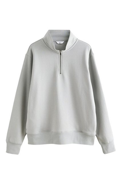 Next Sweater Jersey-Sweatshirt mit kurzem Reißverschlusskragen (1-tlg) günstig online kaufen