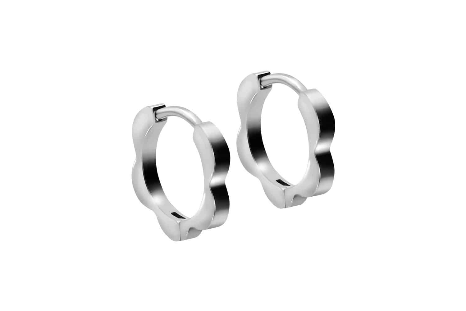 FILANGO Piercing-Set Titan Ohrclicker Creolen BLUMENFORM günstig online kaufen