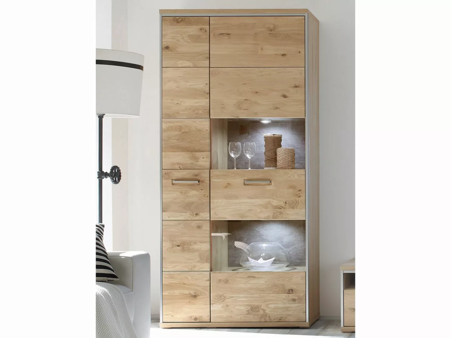 MCA furniture Vitrine 94 x 201 x 39 cm (B/H/T) günstig online kaufen