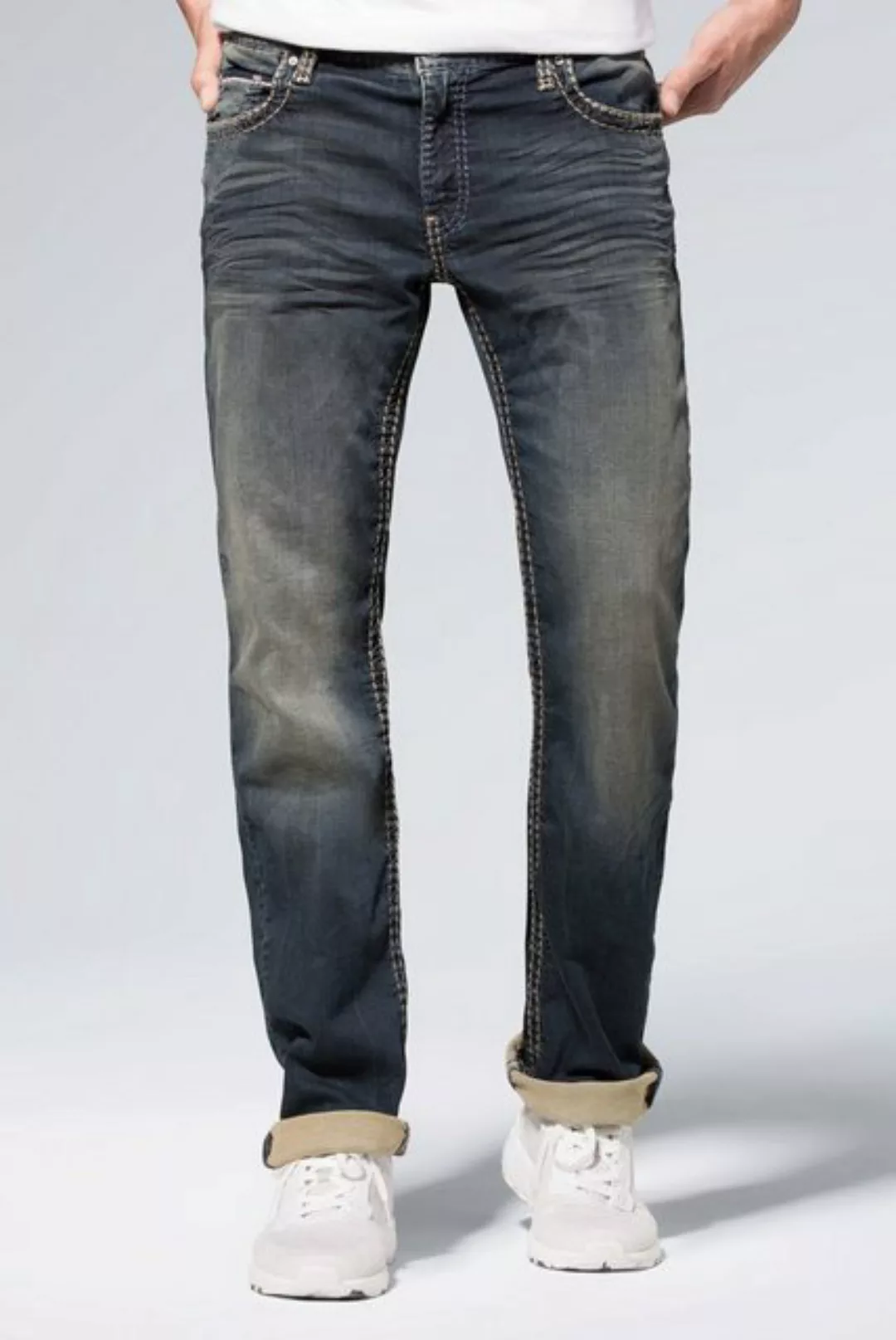 CAMP DAVID Comfort-fit-Jeans CO:NO Münztasche mit Ziernaht günstig online kaufen