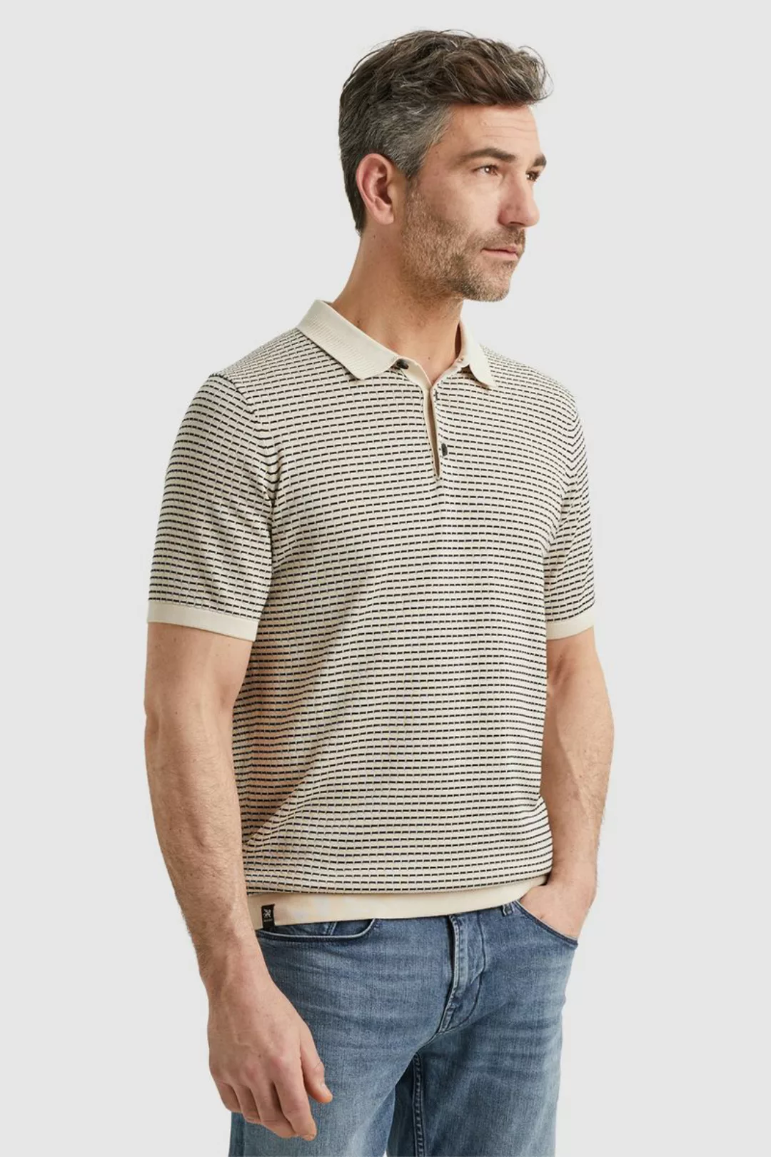 Vanguard Poloshirt Streifen Beige - Größe XXL günstig online kaufen
