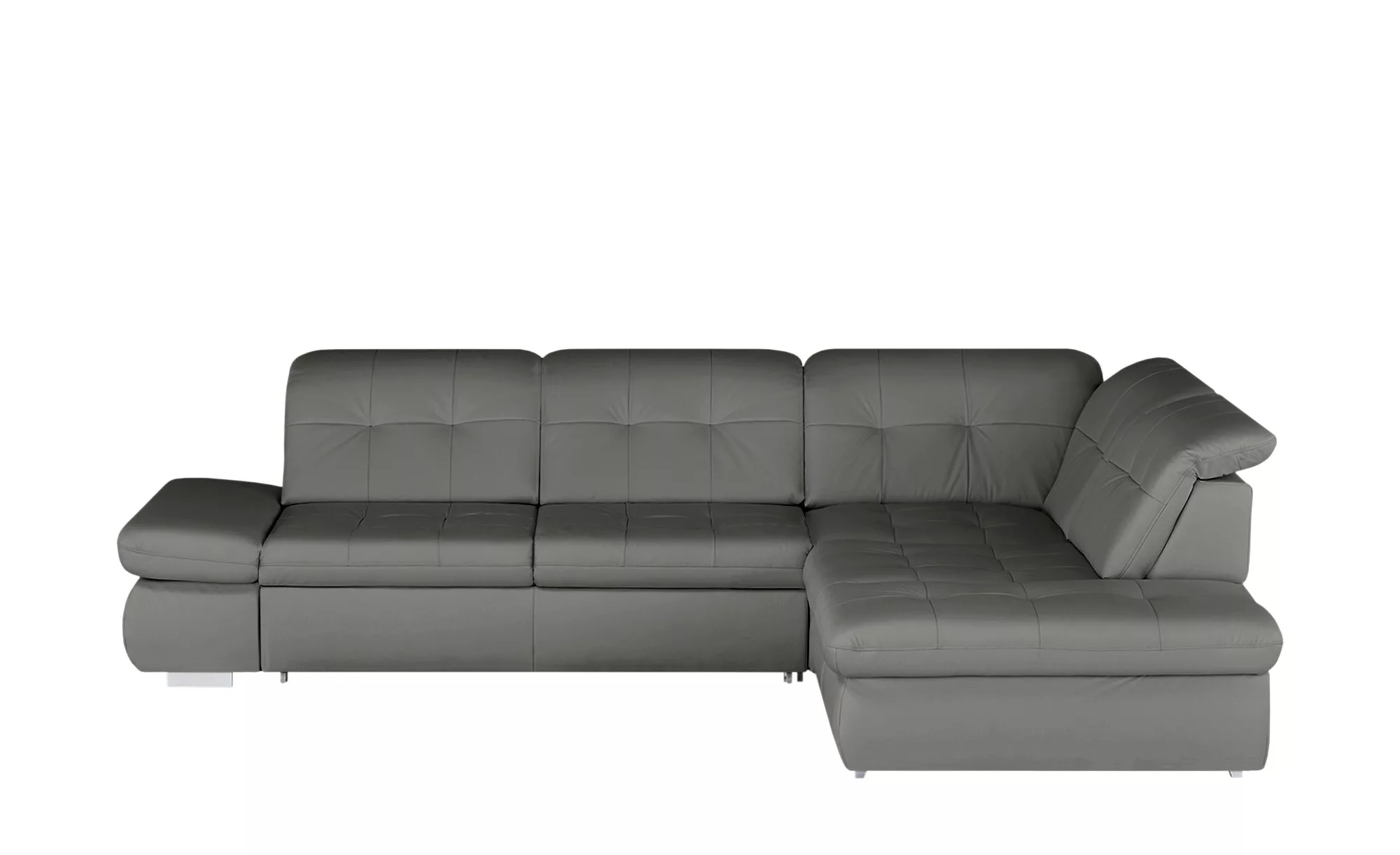 meinSofa Ecksofa Leder  Spencer - grau - Polstermöbel > Sofas > Ecksofas - günstig online kaufen