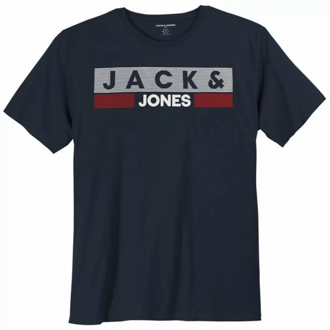 Jack & Jones Rundhalsshirt Große Größen Herren Logo T-Shirt navy JJECORP Ja günstig online kaufen