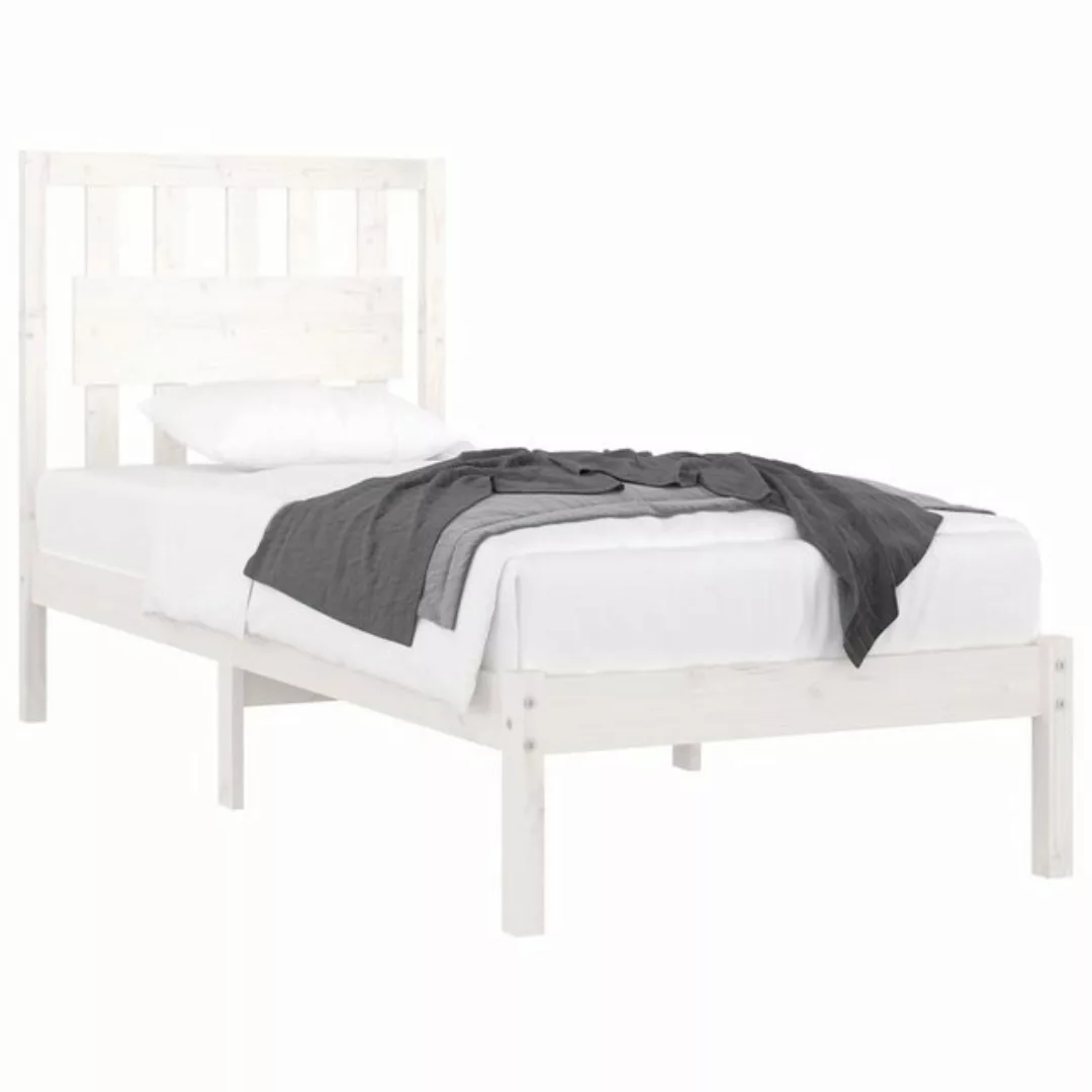 vidaXL Bett Massivholzbett Weiß Kiefer 90x190 cm günstig online kaufen