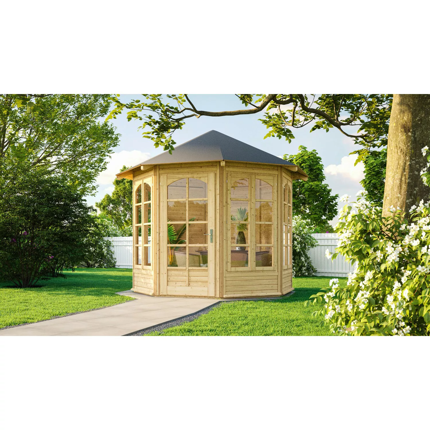 Weka 8-Eck Pavillon 234 A Natur günstig online kaufen