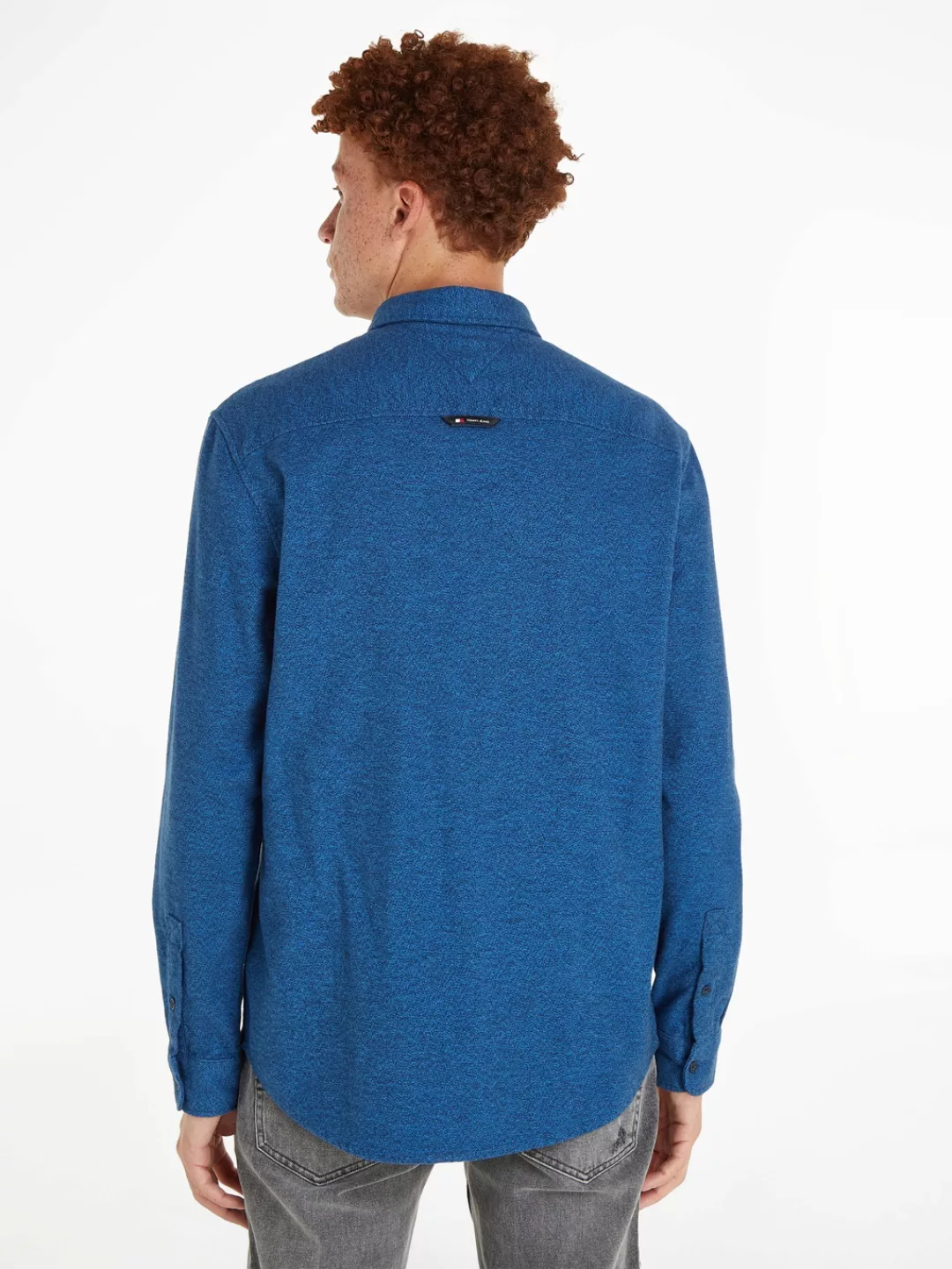 Tommy Jeans Langarmhemd "TJM REG BRUSHED GRINDLE SHIRT", mit Button-down-Kr günstig online kaufen