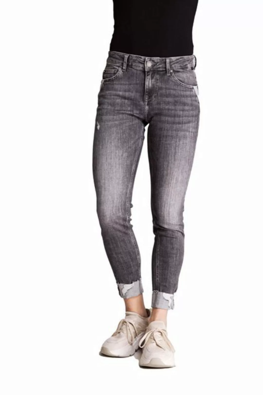 Zhrill Mom-Jeans Skinny Jeans ZHNOVA Grau angenehmer Tragekomfort günstig online kaufen