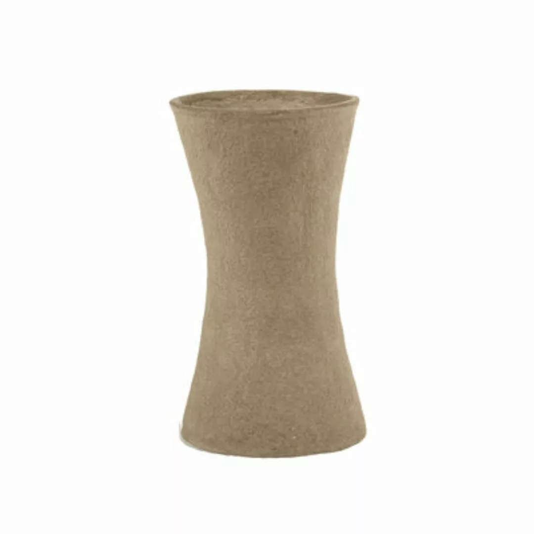 Vase Earth papierfaser braun beige / Ø 20 x H 35 cm - Recyceltes Pappmaché günstig online kaufen