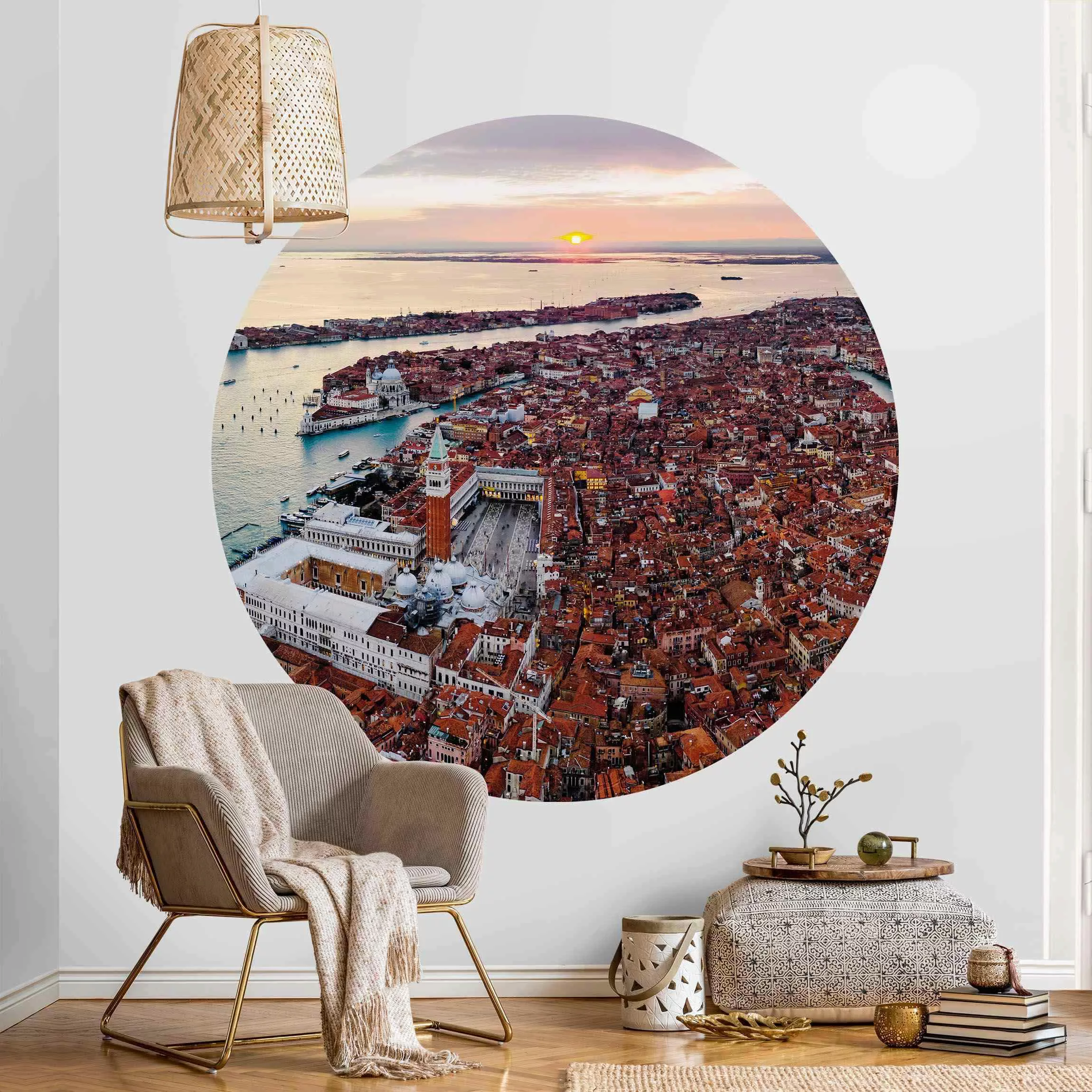 Runde Tapete selbstklebend Venedig günstig online kaufen